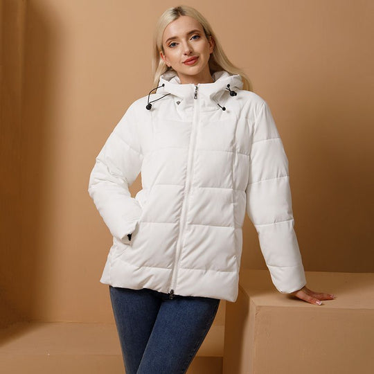 Damen Steppjacke mit abnehmbarem Kunstfellkragen und praktischen Taschen EB