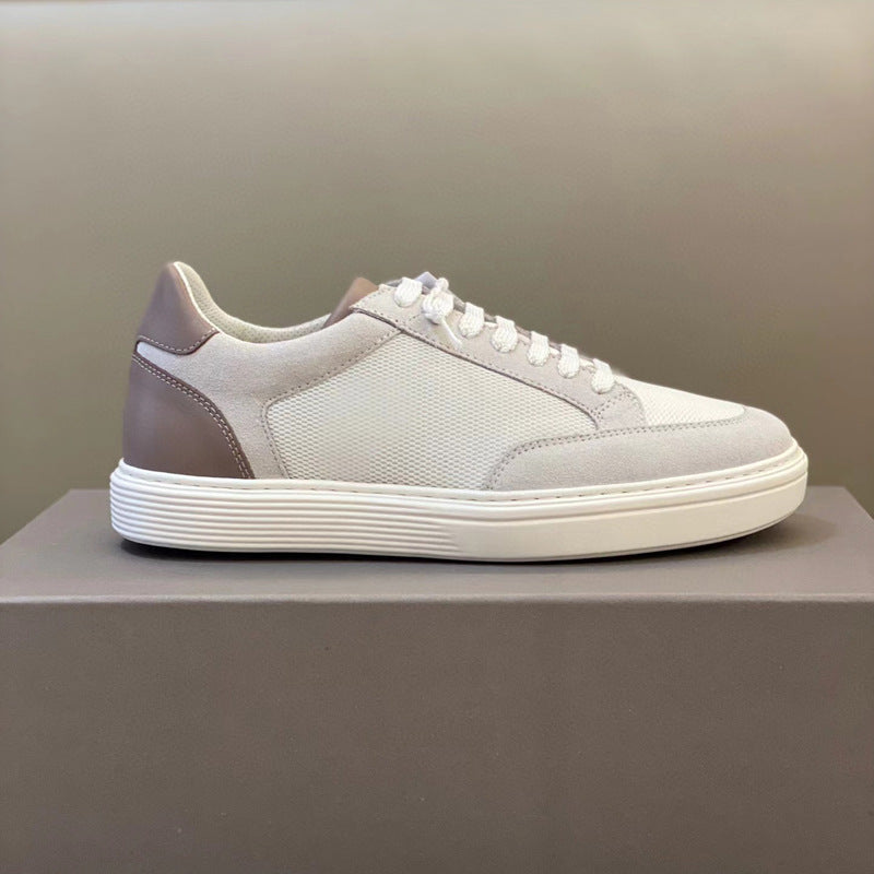 Damen Sportliche Sneakers aus atmungsaktiver Mesh- und Wildlederkombination EB