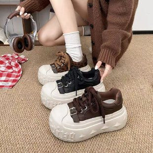 Damen Komfortable und trendige Plateau-Sneaker EB