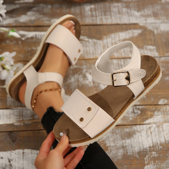 Damen Bequeme Sandalen mit verstellbarem Riemen EB