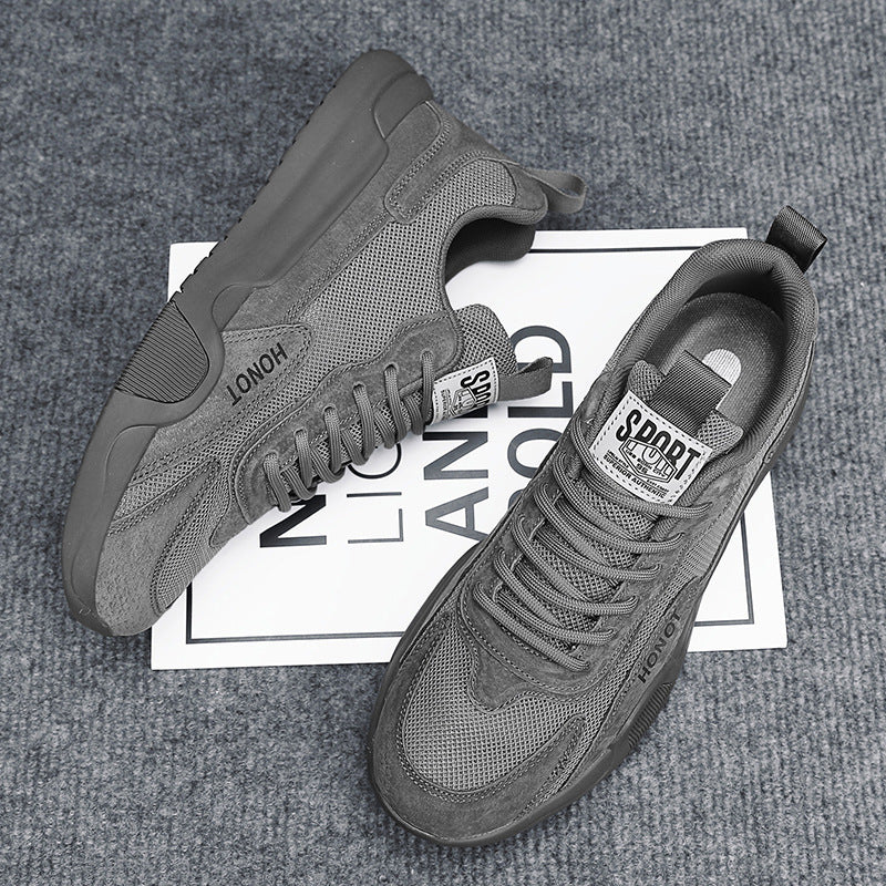 Herren leichte atmungsaktive Casual-Sneaker mit Wildlederoptik, verstärkter Zehenkappe und gedämpfter EVA-Sohle EB