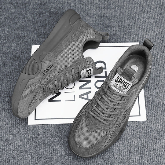 Herren leichte atmungsaktive Casual-Sneaker mit Wildlederoptik, verstärkter Zehenkappe und gedämpfter EVA-Sohle EB