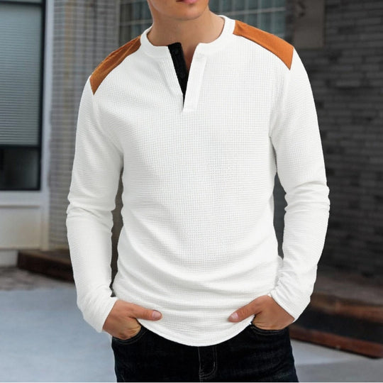 Herren Langarmshirt mit einzigartigem Strukturdesign EB