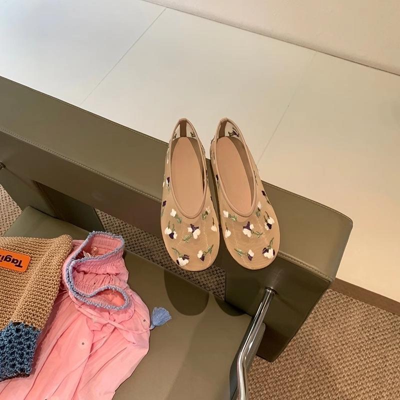 Damen Ballerinas mit eleganter Floral-Applikation und komfortabler Innensohle EB