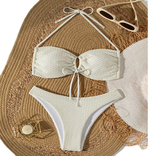 Damen Triangel-Bikini mit dekorativem Bindesystem EB