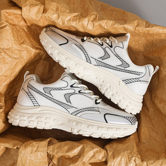 Damen Sportliche Lifestyle Sneakers mit stoßdämpfender Sohle und vielseitigem Design EB