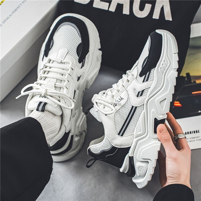 Damen Sportliche Chunky Sneakers mit atmungsaktivem Mesh-Obermaterial und dämpfendem Sohlenprofil EB