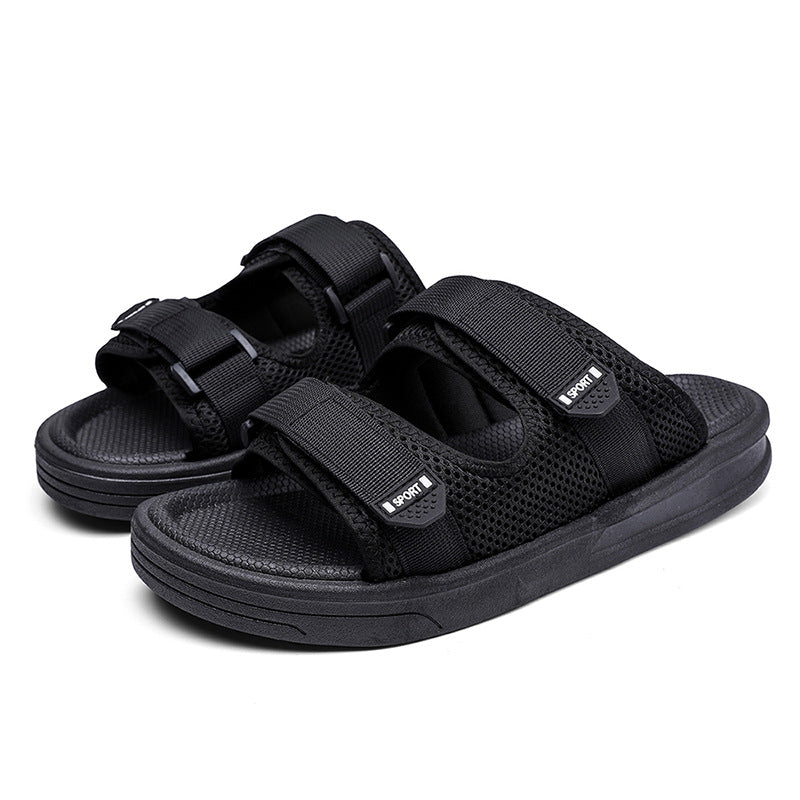 Damen Sportliche Badesandalen mit ergonomischem Klettverschluss und rutschfester Sohle EB