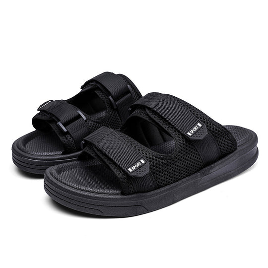Damen Sportliche Badesandalen mit ergonomischem Klettverschluss und rutschfester Sohle EB