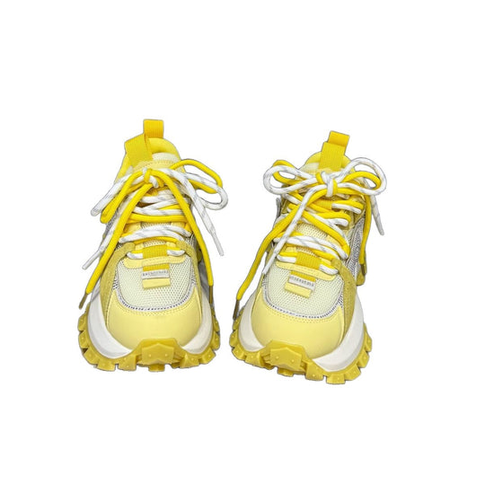 Damen Sportliche Chunky-Sneaker mit dicker Plattform und atmungsaktiver Oberflächenstruktur EB