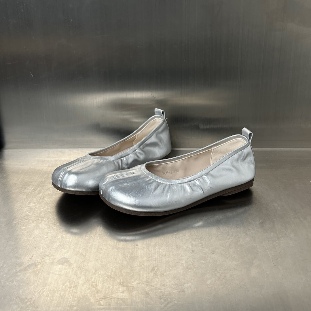 Damen elegante Ballerinas mit flexiblem Gummizug und leichtem Fußbett EB
