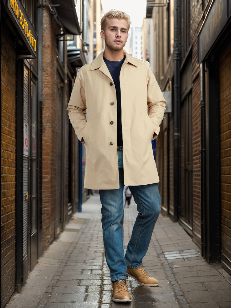 Herren wetterfeste Übergangsjacke mit praktischen Taschen EB