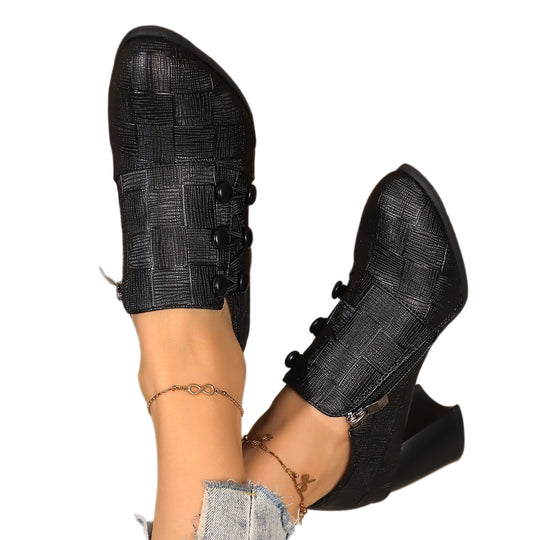Damen elegante Stiefeletten mit modischem Knopfdesign EB