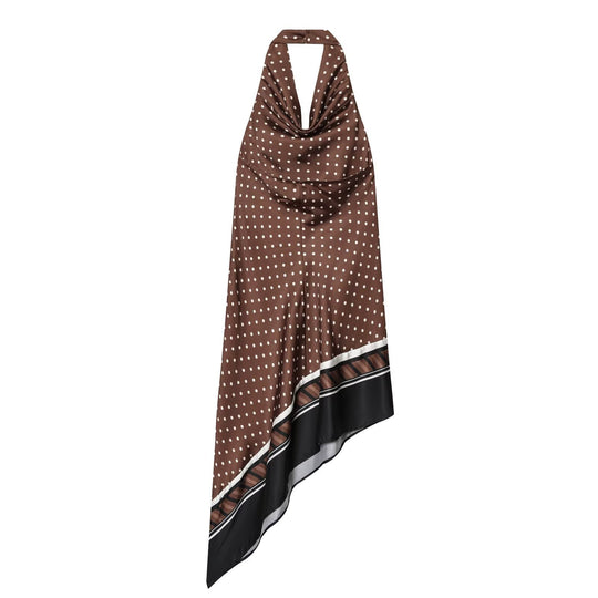Damen Schal im eleganten Design mit Punkten und kontrastierenden Akzenten EB