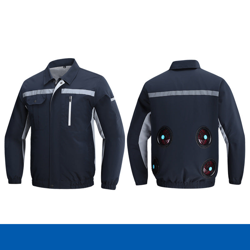 Herren nan atmungsaktive Arbeitsjacke mit integrierten Rückenlüftern und reflektierenden Streifen EB