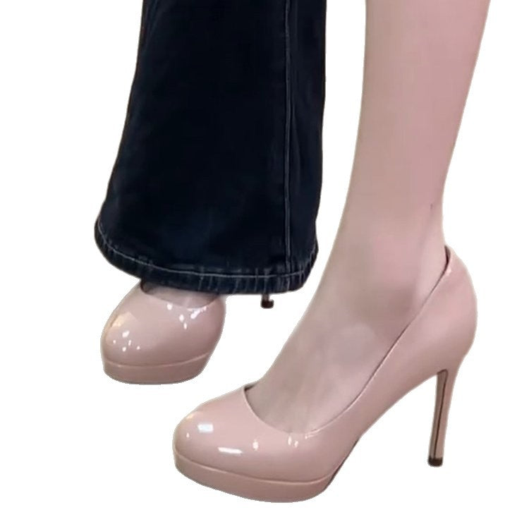 Damen elegante Absatzschuhe mit komfortablem Plateau EB