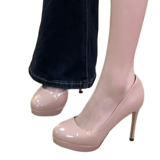 Damen elegante Absatzschuhe mit komfortablem Plateau EB