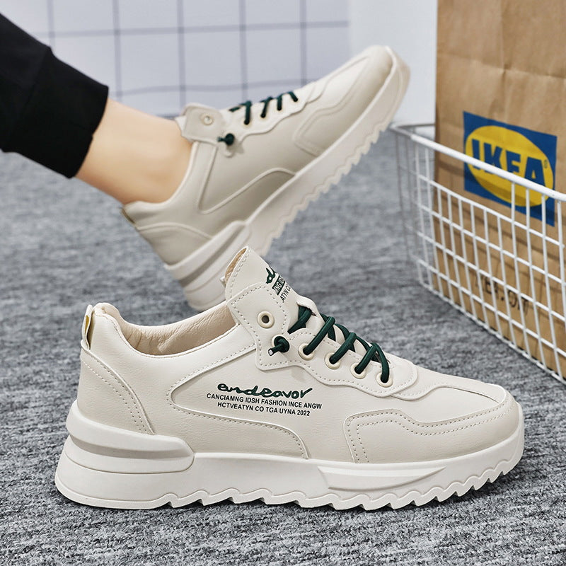Damen Sportliche Ledersneaker mit dämpfender Sohle und modischem Design EB