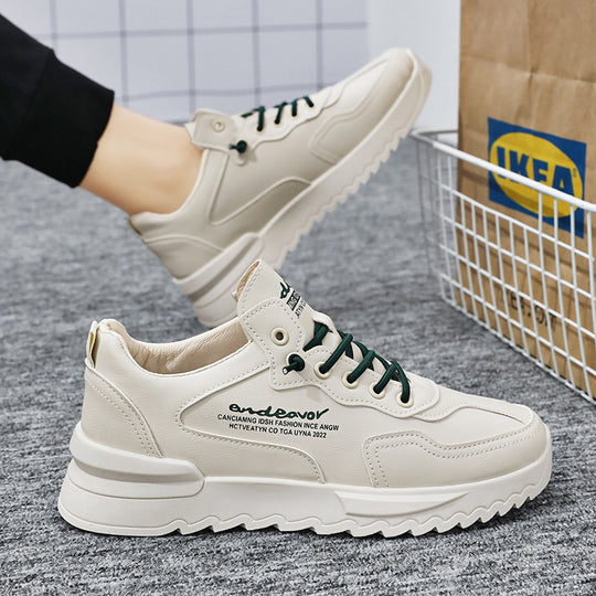 Damen Sportliche Ledersneaker mit dämpfender Sohle und modischem Design EB