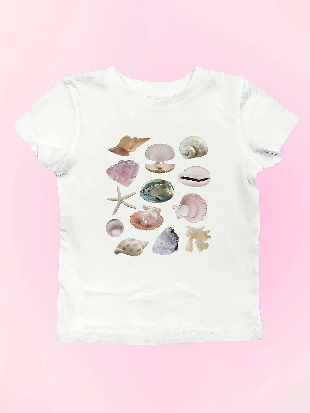 Damen Crop-T-Shirt mit fröhlichem Kirschmotiv EB