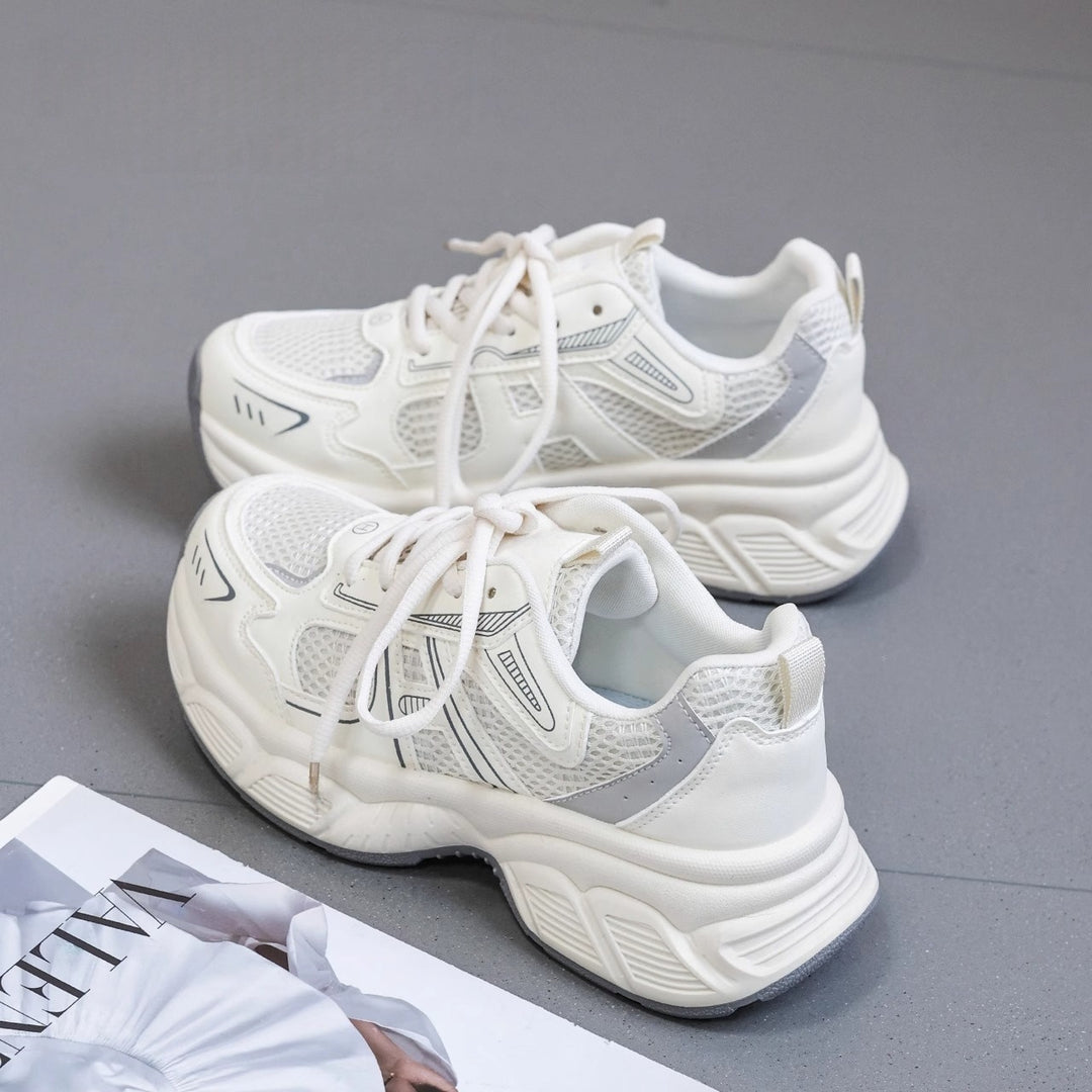 Damen Sportliche Atmungsaktive Sneakers mit gepolsterter Sohle und rutschfester Außensohle EB