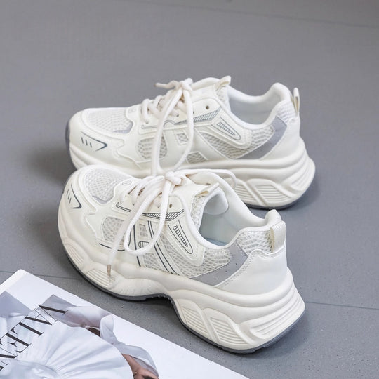 Damen Sportliche Atmungsaktive Sneakers mit gepolsterter Sohle und rutschfester Außensohle EB