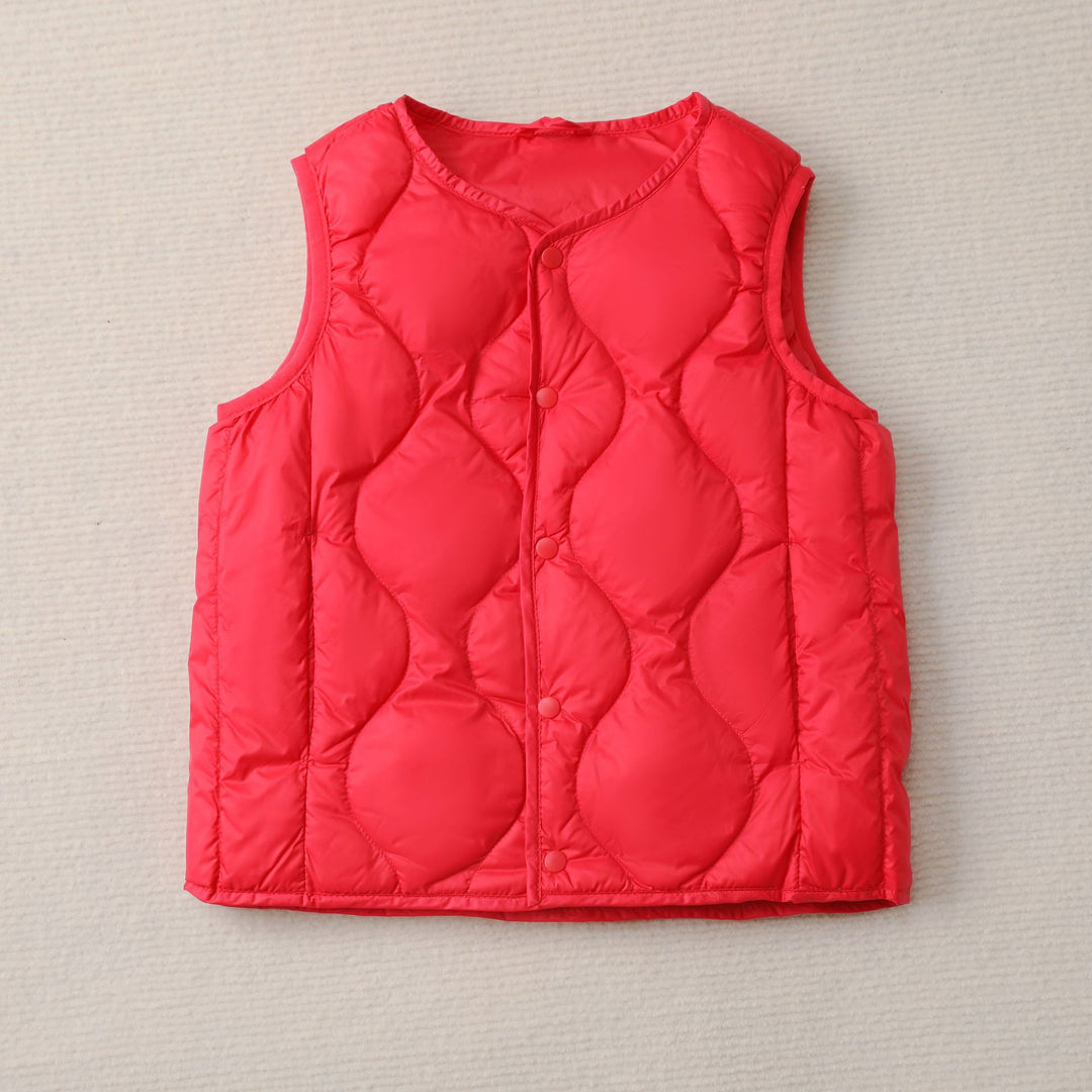 Damen Steppweste mit stylischem Quiltmuster und funktionalen Druckknöpfen EB