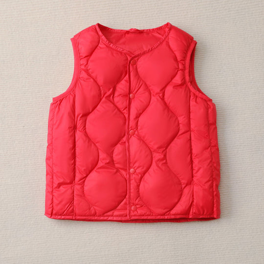Damen Steppweste mit stylischem Quiltmuster und funktionalen Druckknöpfen EB