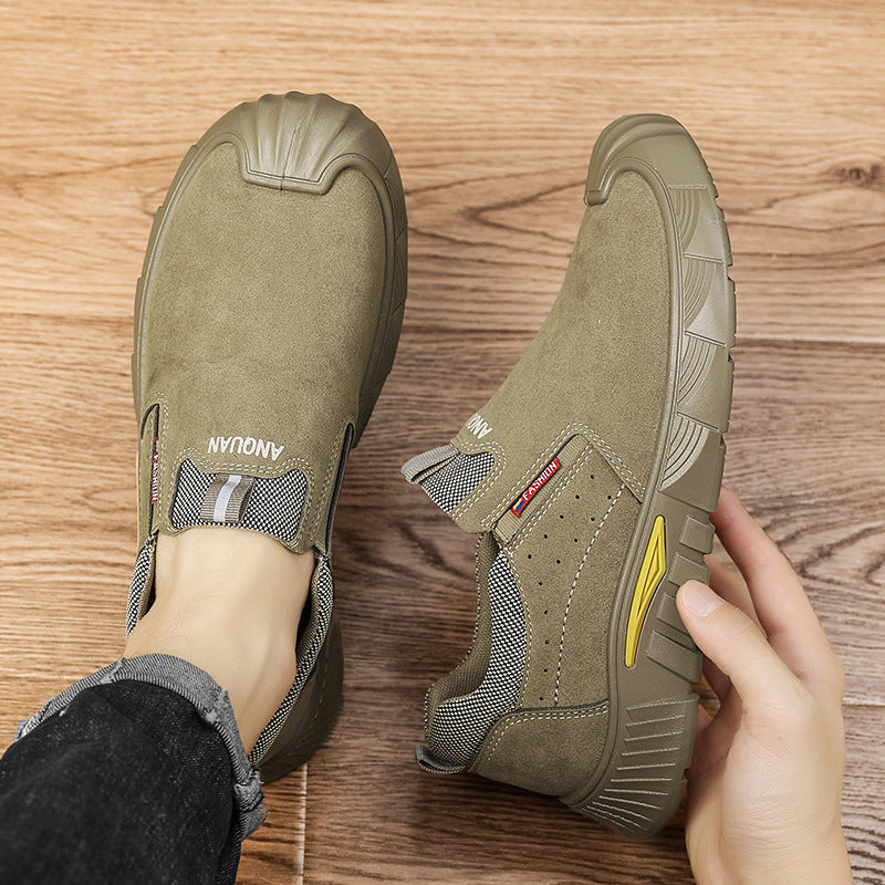 Herren Atmungsaktive Slip-On Freizeitschuhe mit robustem Profil EB