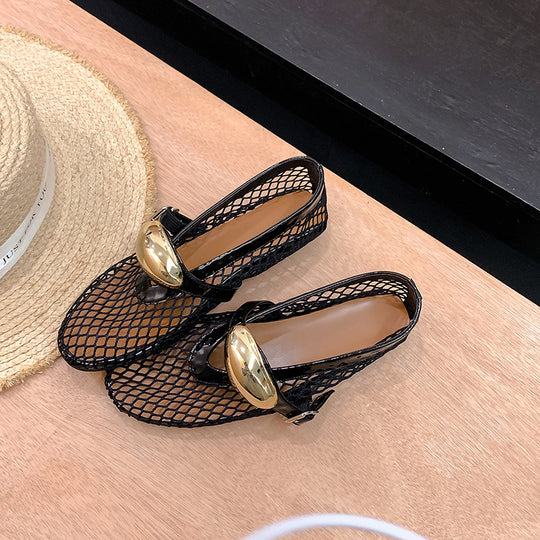 Damen Netzschuhe mit Goldakzenten EB