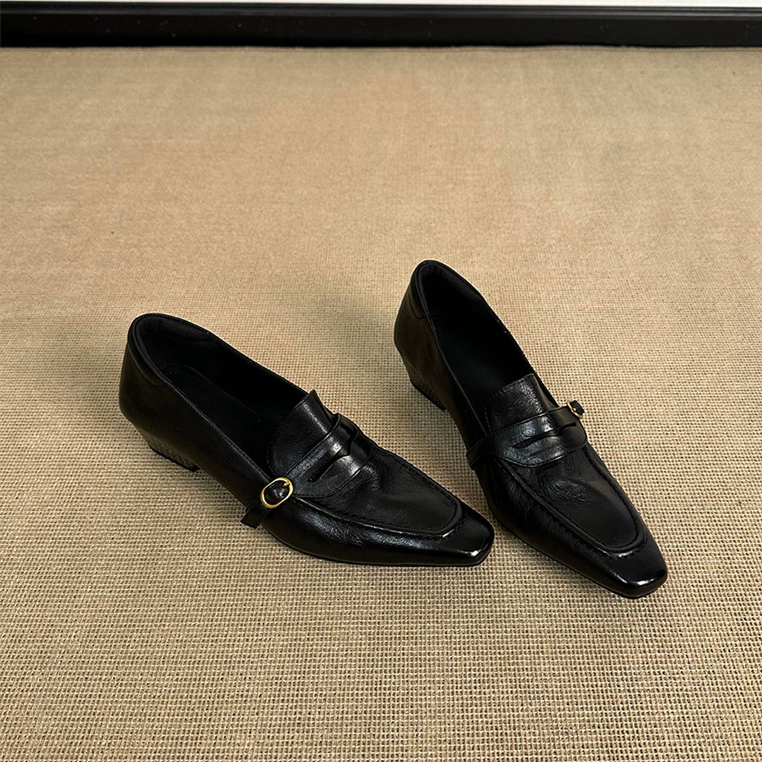 Damen elegante Ballerinas mit modischem Riemchen und hochwertiger Lederverarbeitung EB