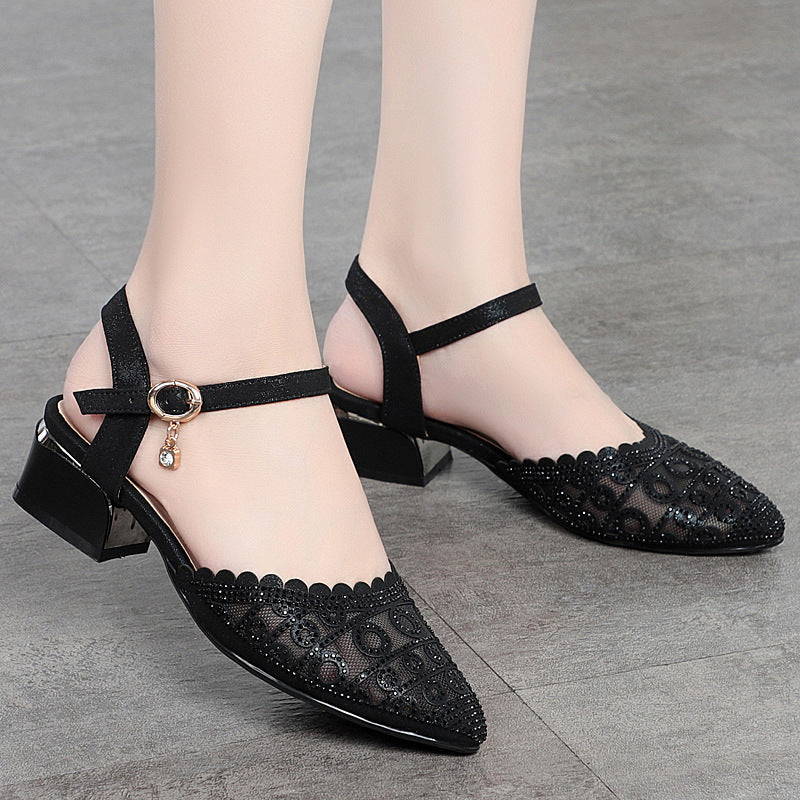 Damen elegante Ballerinas mit modischer Riemchenverzierung und komfortablem Fußbett EB