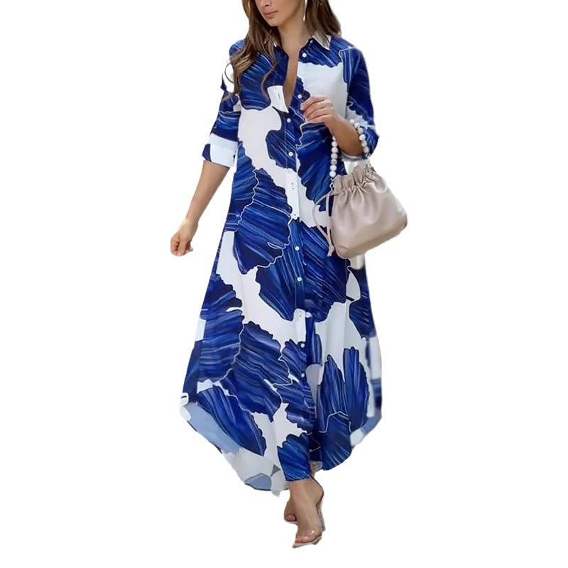 Damen Maxikleid mit seitlichem Schlitz und luftiger Passform EB
