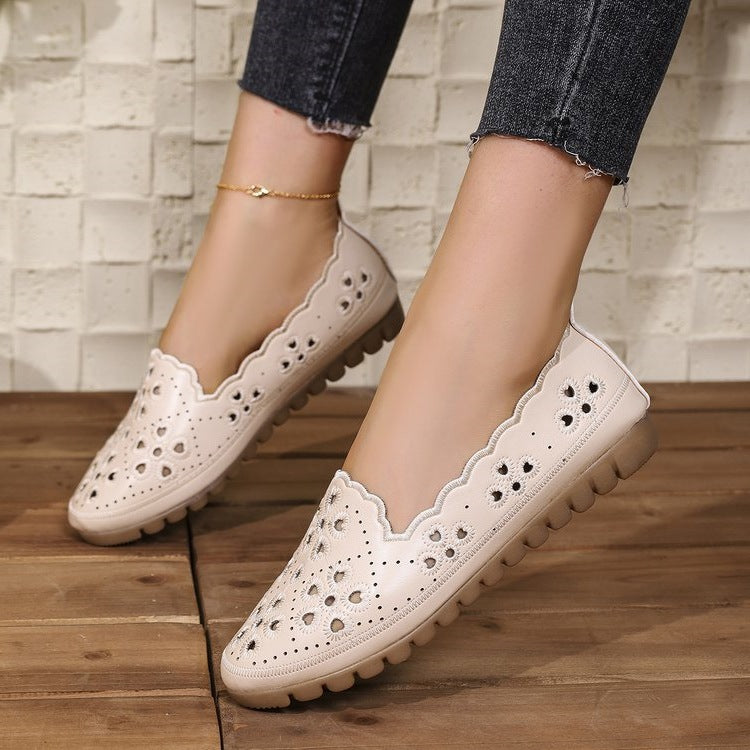 Damen Freizeit-Schuhe mit detaillierter Lochmusterung EB