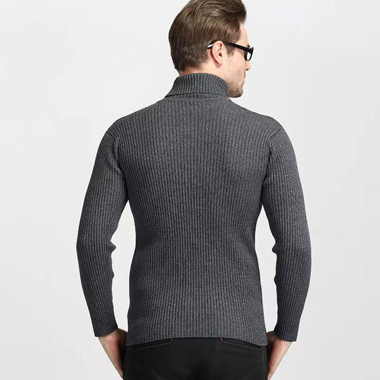 Herren Rollkragenpullover mit feiner Rippenstruktur und hohem Tragekomfort EB