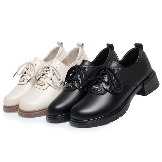 Damen klassische Schnürschuhe mit modernem Blockabsatz EB