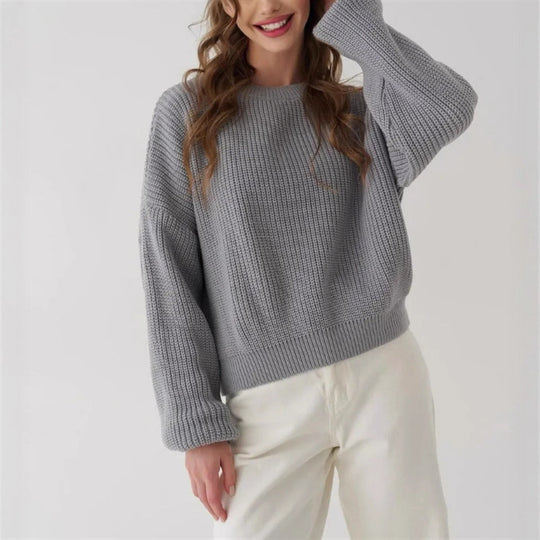 Damen lässiger Strickpullover EB