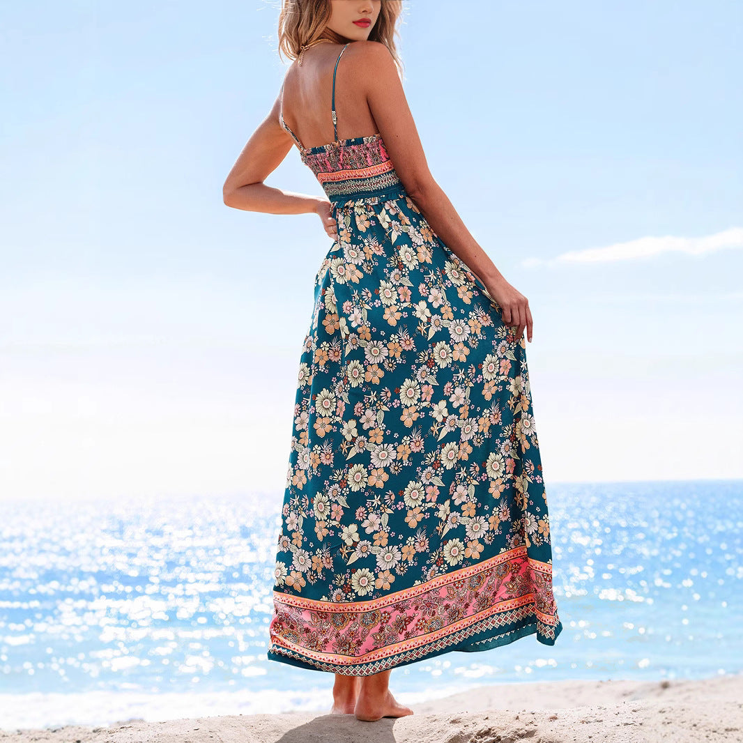Damen Maxikleid mit floralem Design EB