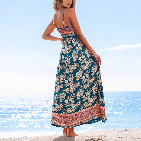 Damen Maxikleid mit floralem Design EB