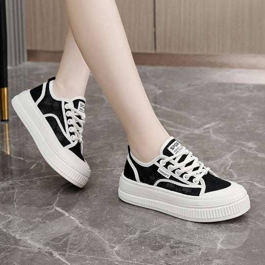 Damen modische Sneaker mit atmungsaktivem Obermaterial und rutschfester Sohle EB