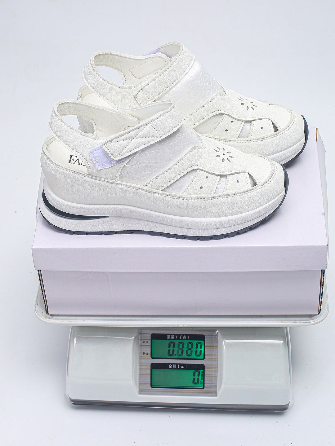 Damen Keilsandalen mit verstellbarem Klettverschluss und orthopädischer Komfortsohle EB