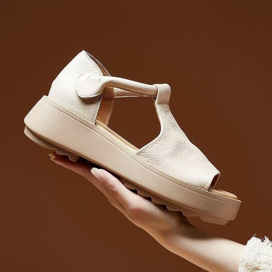 Damen Offene Sandalen mit verstellbarem Riemen und komfortabler Sohle EB