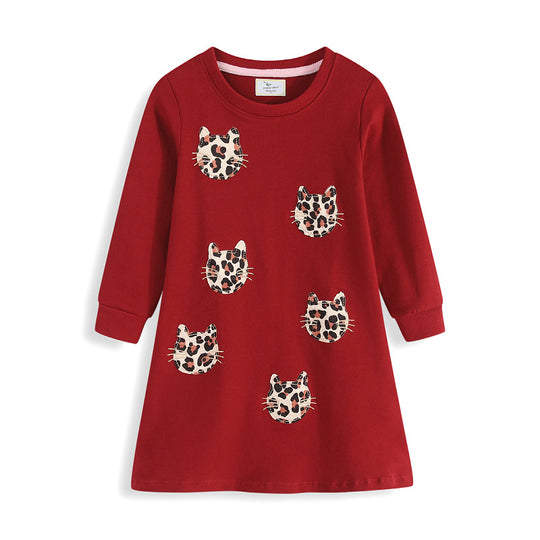 Mädchen Wohlfühlkleid mit Tierstickerei EB