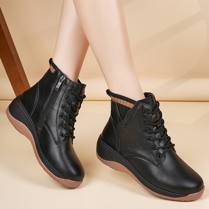 Damen Hohe Schnürstiefel mit flexiblem Tragekomfort und stylischem Design EB