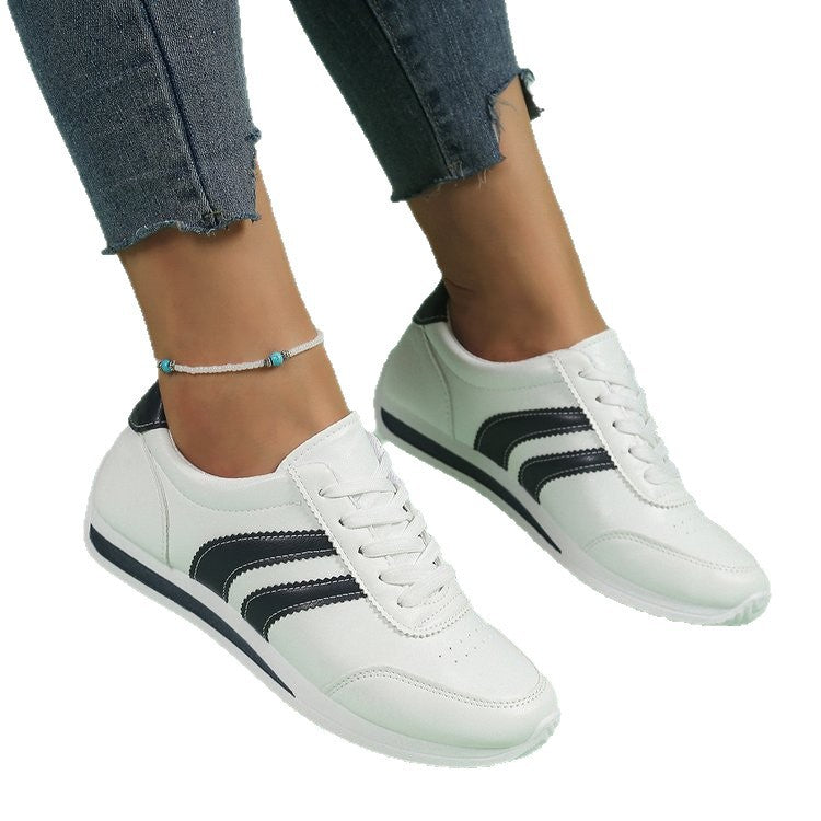 Damen Modische Sneakers im sportlichen Design mit Kontraststreifen EB
