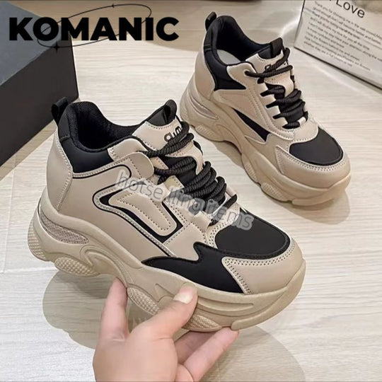 Damen Sportliche Chunky Sneakers mit gepolsterter Sohle und modischem Design EB
