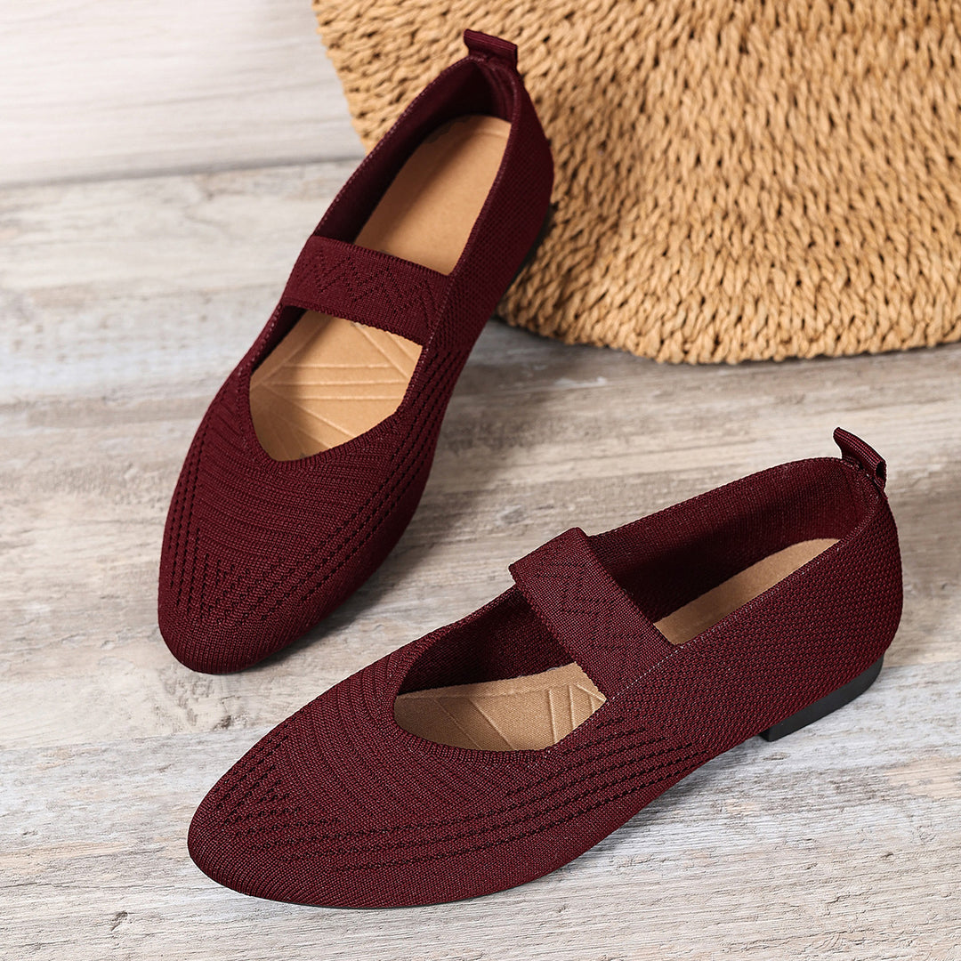 Damen Komfortable Ballerinas mit schickem Gummiband EB