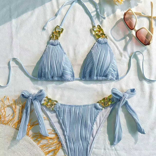 Damen Triangel-Bikini mit elegantem Ketten-Detail EB