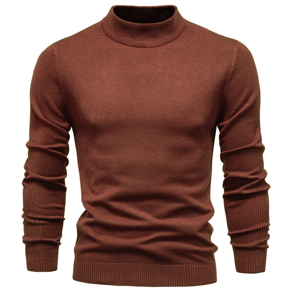 Herren Rollkragenpullover aus weichem Strickmaterial mit feiner Rippstruktur EB