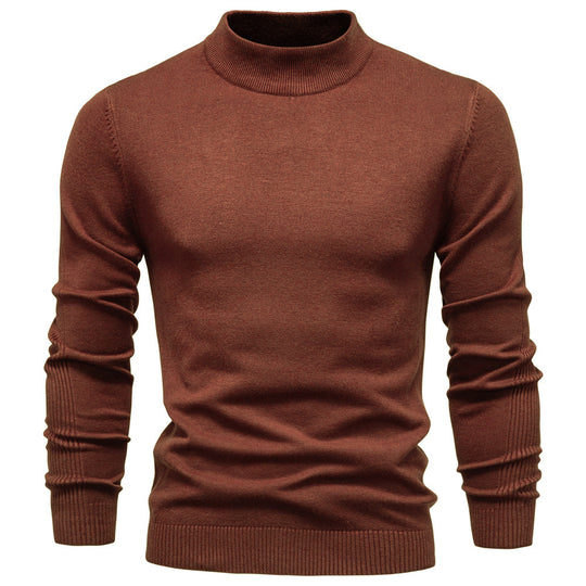 Herren Rollkragenpullover aus weichem Strickmaterial mit feiner Rippstruktur EB